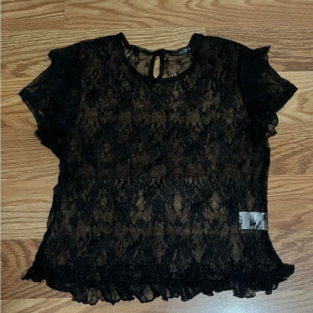 Black Lace Women Top